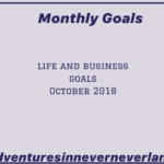 Goals For October 2018